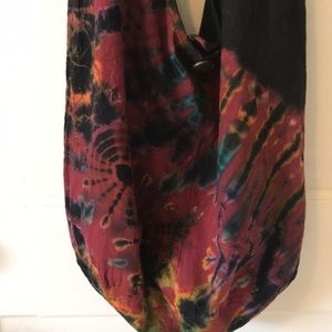 Black and tie dye Over the shoulder bag